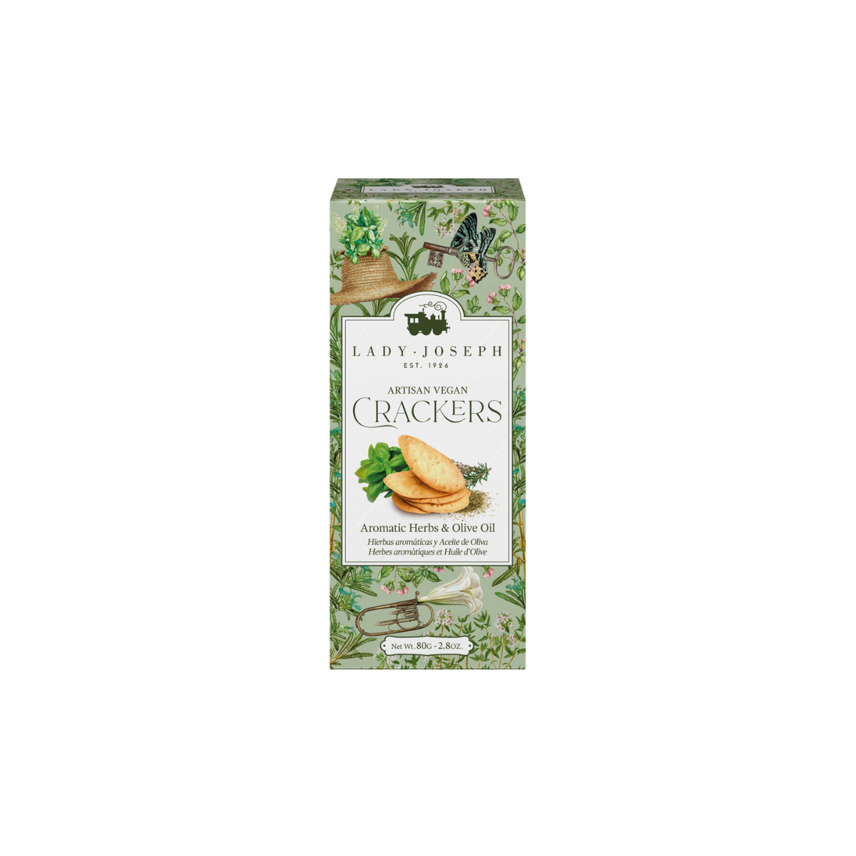 Crackers Aromatic Herbs & Olive Oil Lady Joseph, 80g